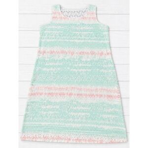 Cloth‎ & Portrait XXL Eyelet Lace Sleeveless Shift Dress Pastelcore Cottagecore